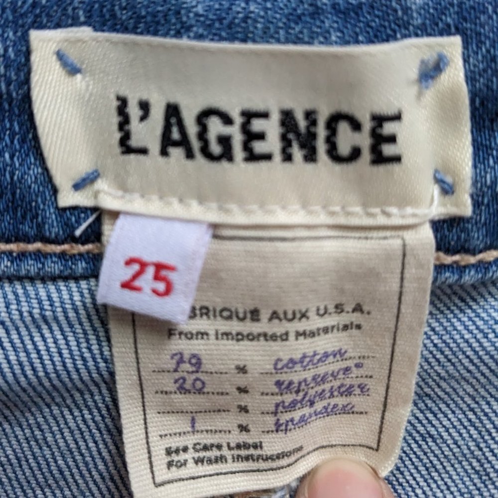 L'Agence Skinny Mid-Rise Jeans - Size 25 (Blue Denim) - Picture 2 of 6